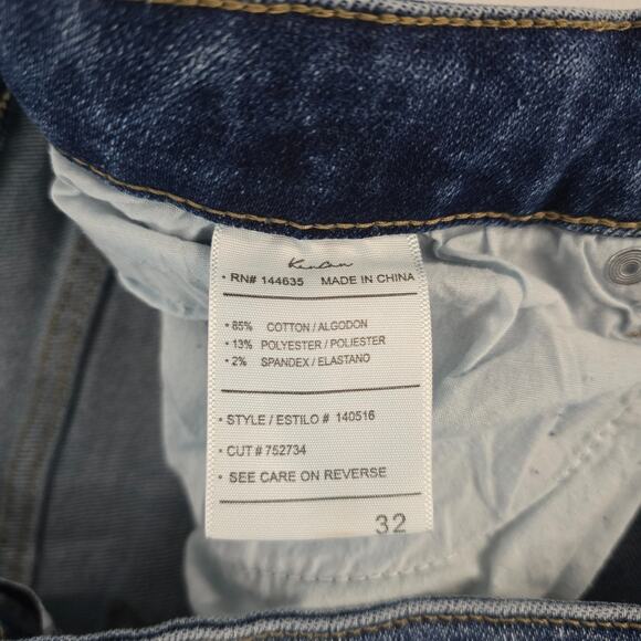 KanCan™ High Rise Ripped Cropped Jean button fly distressed 32 women 6368 skinny - Picture 10 of 11